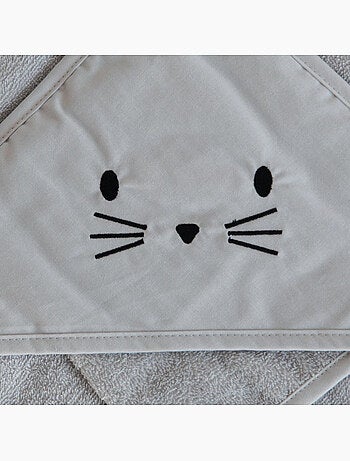 Set sortie de bain et gant lapin