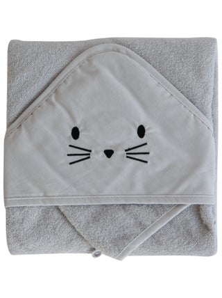 Set sortie de bain et gant lapin
