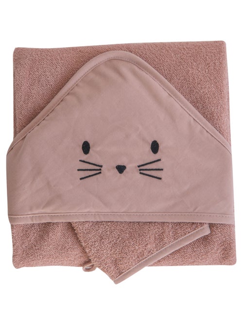 Set sortie de bain et gant lapin - Kiabi