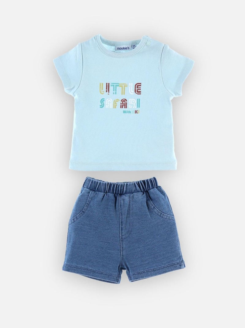 Set t-shirt + short denim, Noukie's Bleu - Kiabi