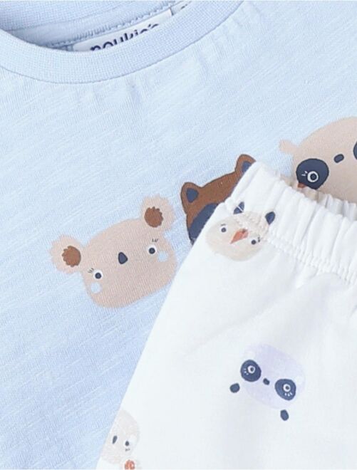 Chemise Polaire Sigikid Pingouins Bleu Clair Taille 92 - Occasion Très Bon état