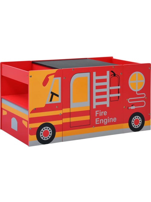 Set table et 2 chaises enfant en bois motif camion de pompiers vidaxl - Kiabi
