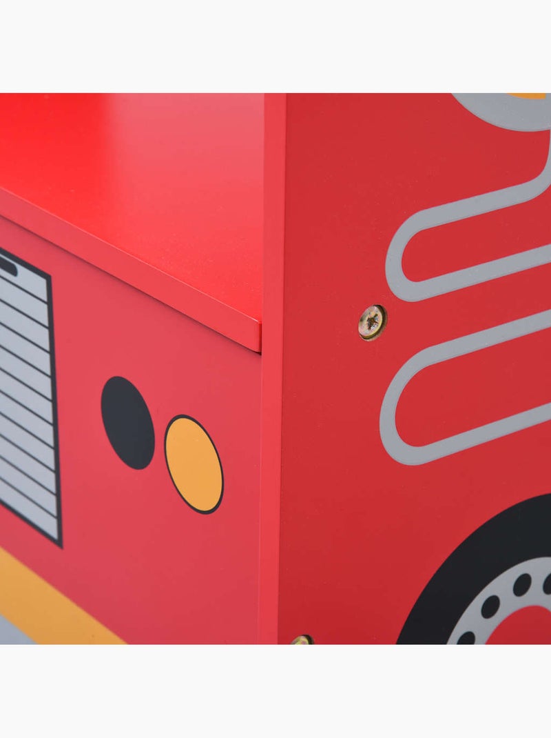 Set table et 2 chaises enfant en bois motif camion de pompiers vidaxl Rouge - Kiabi