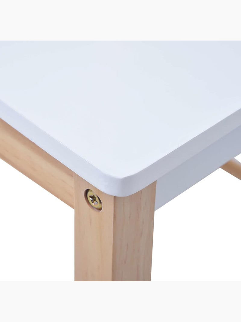 Set table et 2 chaises enfant plateau ardoise avec rangement vidaxl Blanc - Kiabi