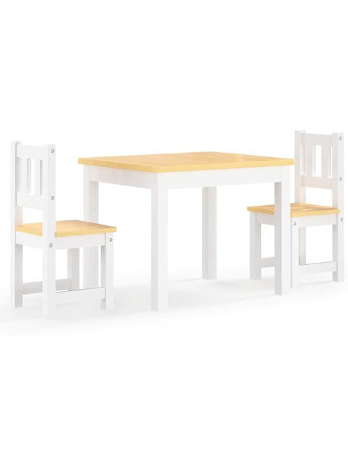 Set table et chaises enfant 3 pièces en mdf design moderne - vidaxl - Kiabi