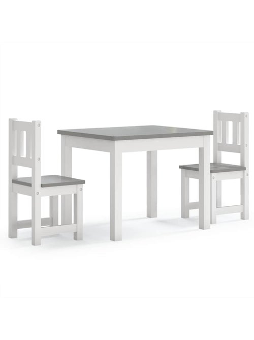 Set table et chaises enfant 3 pièces en mdf design moderne - vidaxl - Kiabi