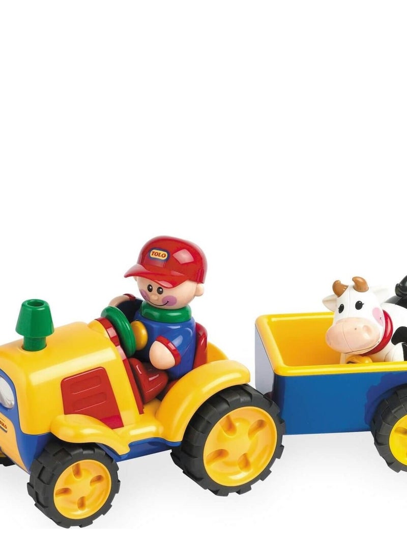 Set tracteur avec remorque, personnage et vache N/A - Kiabi