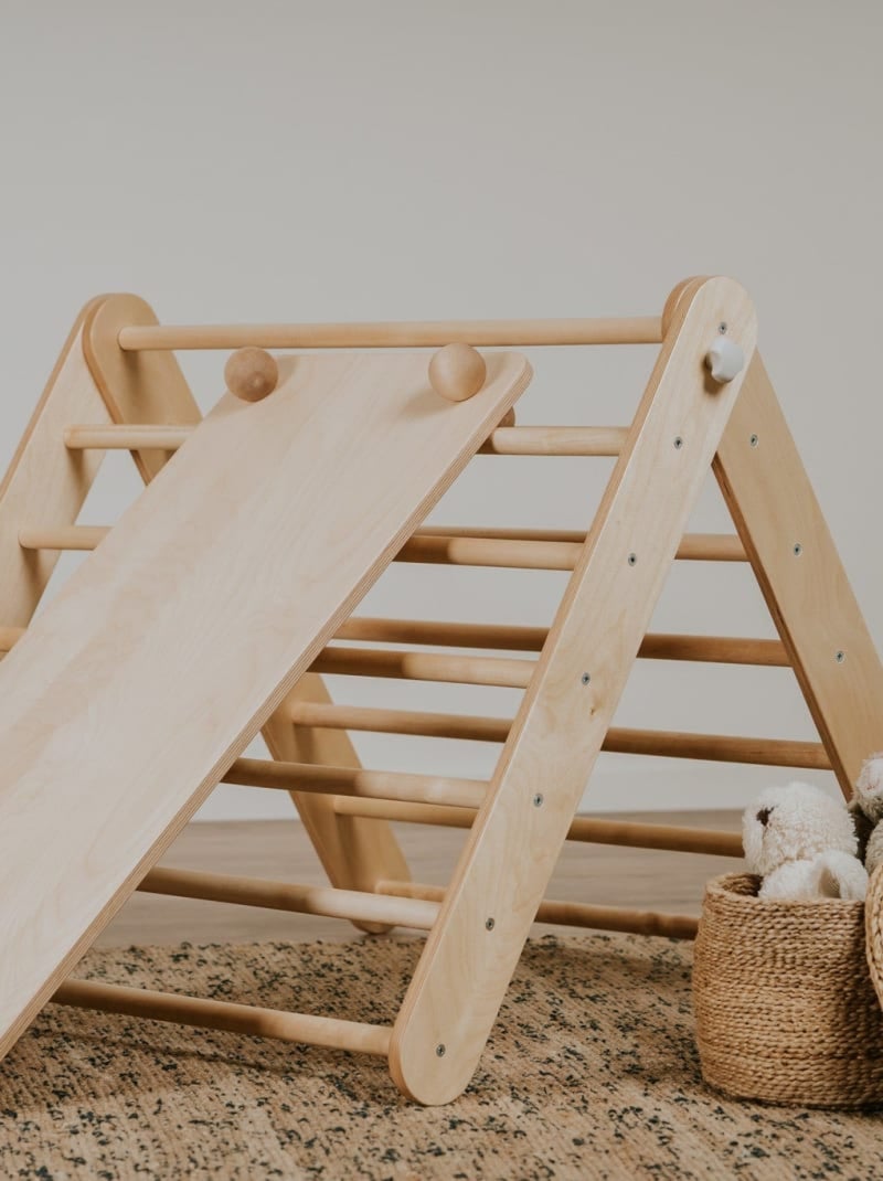 Set Triangle Pikler Mur et Rampe Bois naturel - Kiabi