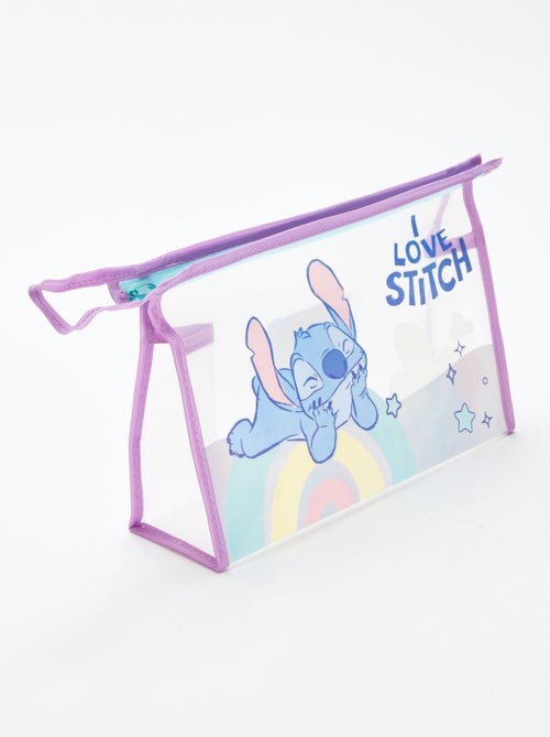 Set trousse de toilette + brosse à cheveux + serviette 'Stitch' 'Disney' - 3 pièces - Kiabi