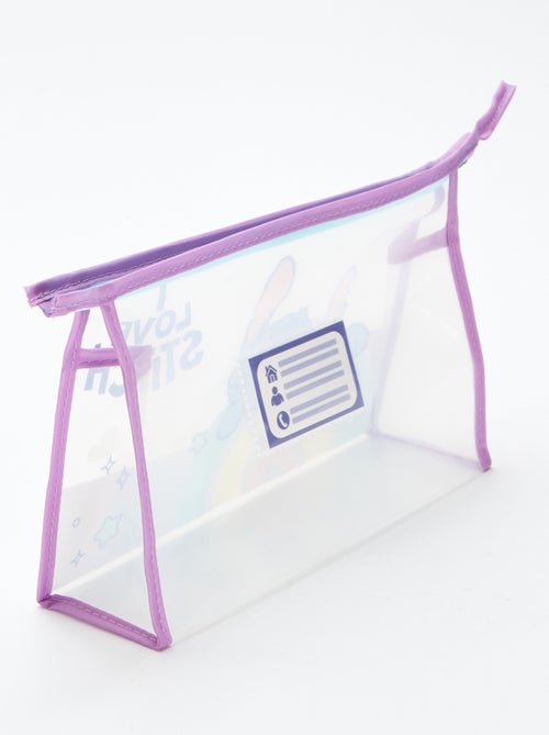 Set trousse de toilette + brosse à cheveux + serviette 'Stitch' 'Disney' - 3 pièces - Kiabi