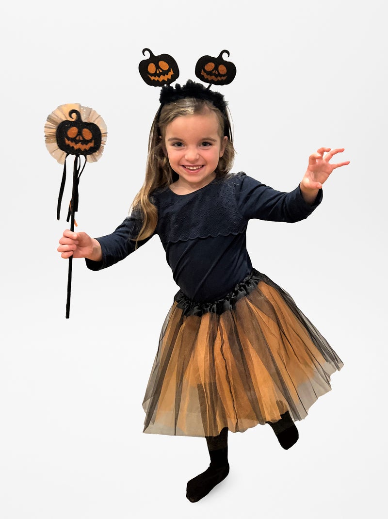 Set tutu + baguette + serre-tête + ailes - 3 pièces Orange - Kiabi