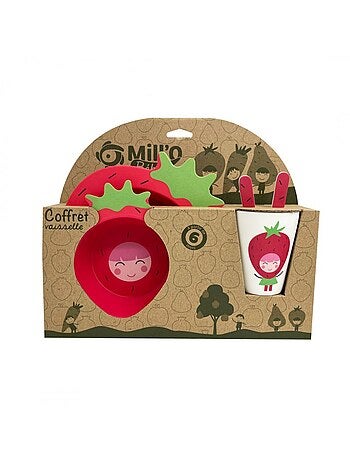 Set vaisselle en mélamine sous coffret Mill'O Bébé