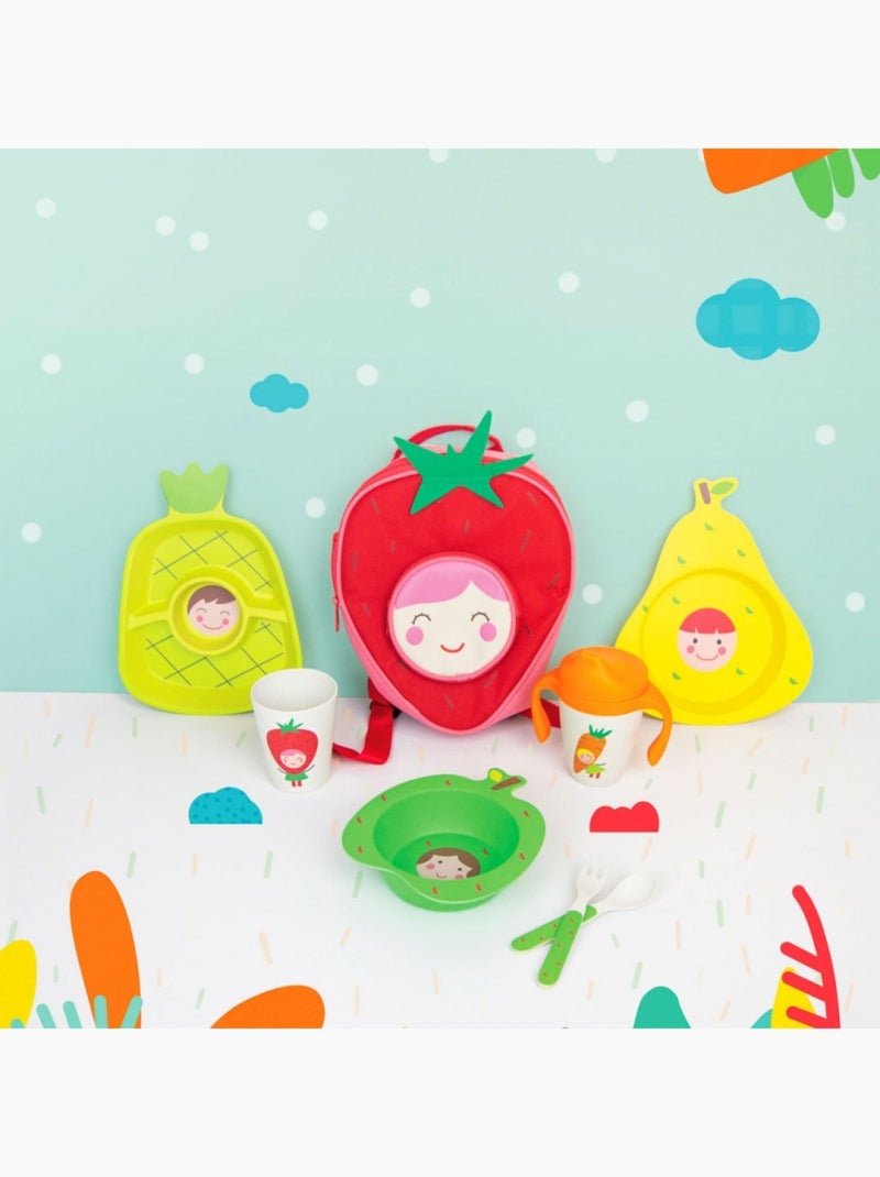 Set vaisselle en mélamine sous coffret Mill'O Bébé Rouge - Kiabi