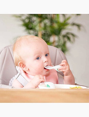 Set voyage de 2 couverts ergonomiques pour bébé Aqua