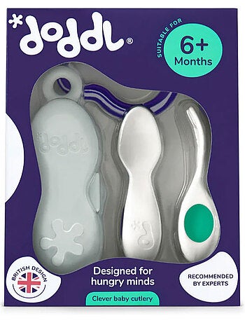 Set voyage de 2 couverts ergonomiques pour bébé Aqua