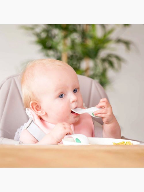 Set voyage de 2 couverts ergonomiques pour bébé Aqua - Kiabi