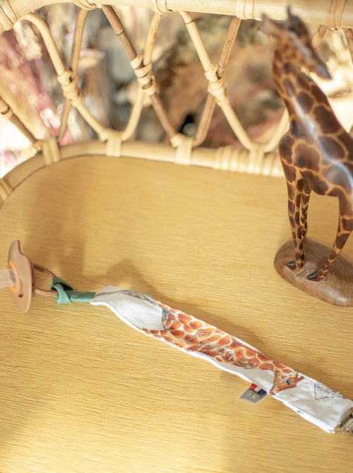 SEVIRA KIDS | Attache tétine  en coton Safari - Kiabi