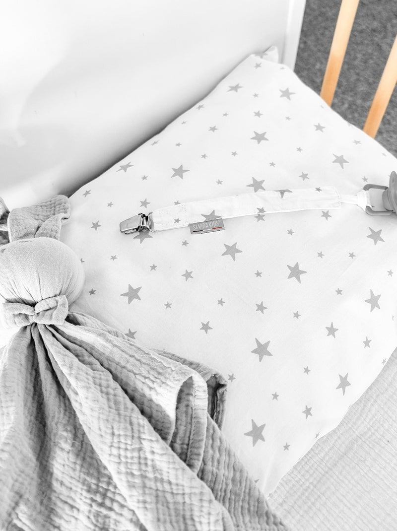 SEVIRA KIDS | Attache tétine  en coton Stella Blanc - Kiabi