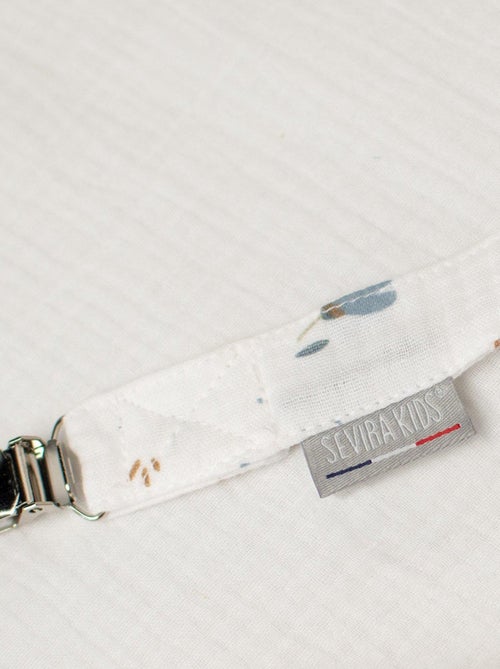 SEVIRA KIDS | Attache tétine  en gaze de coton Bleuet - Kiabi