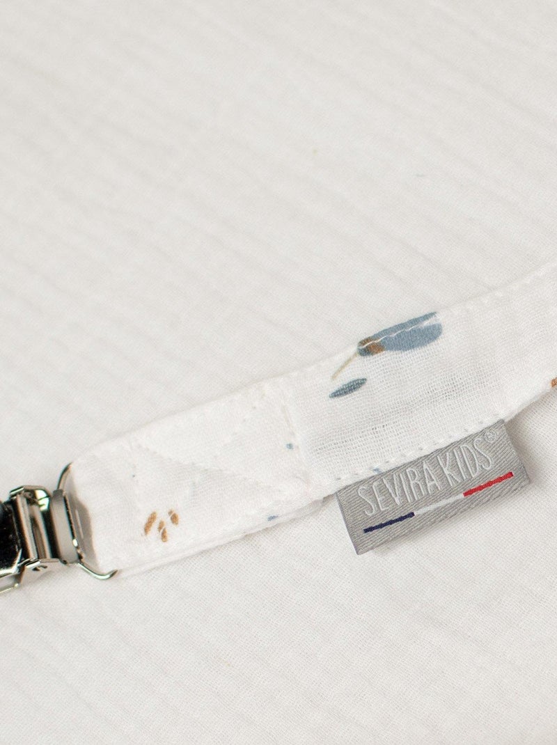 SEVIRA KIDS | Attache tétine  en gaze de coton Bleuet Bleu - Kiabi