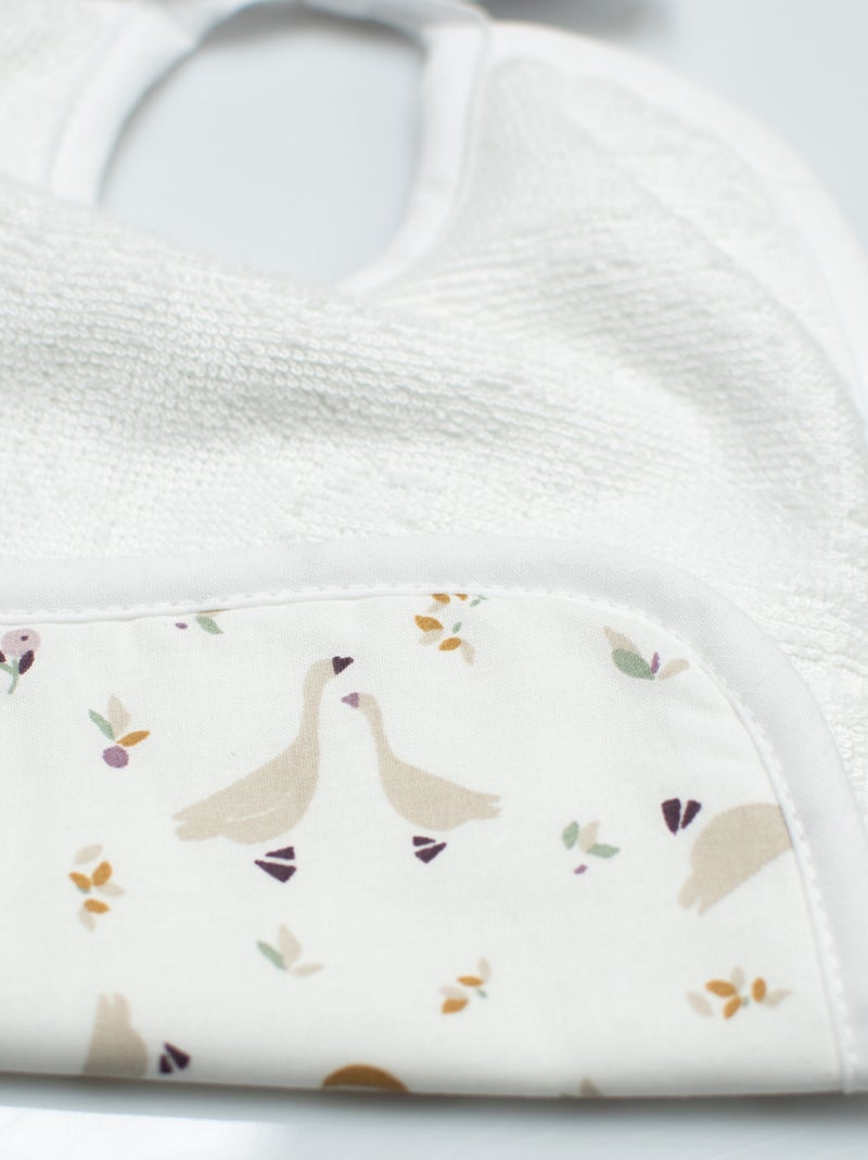 SEVIRA KIDS | Bavoir à nouer en coton et bambou Sidonia Blanc - Kiabi