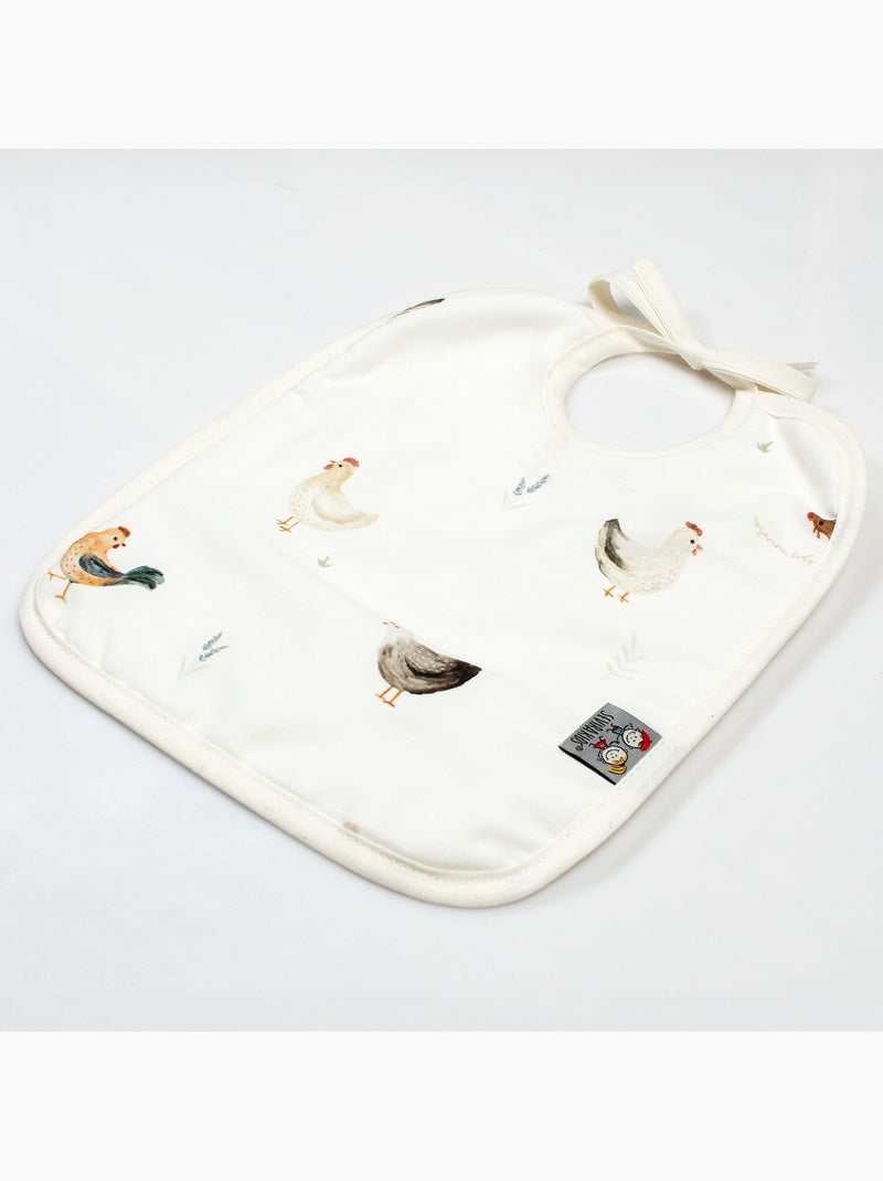 SEVIRA KIDS | Bavoir à nouer en coton GALLINA Ecru - Kiabi