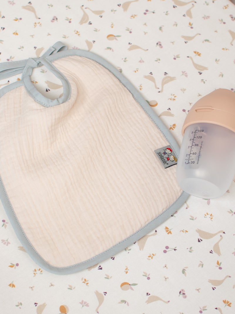 SEVIRA KIDS | Bavoir à nouer en gaze de coton Jeanne Beige - Kiabi