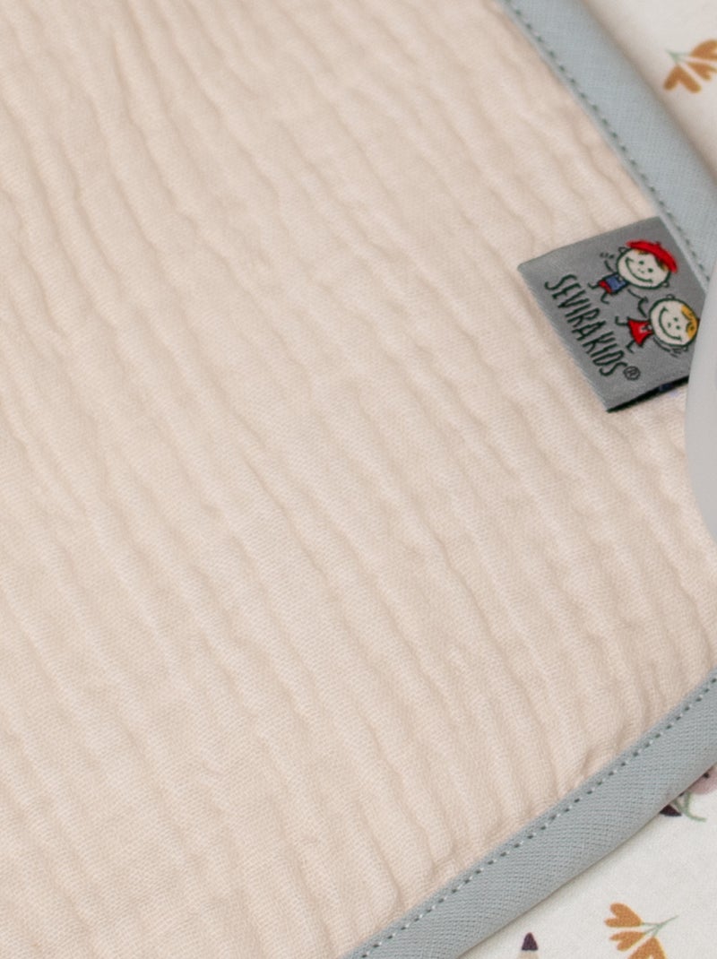SEVIRA KIDS | Bavoir à nouer en gaze de coton Jeanne Beige - Kiabi