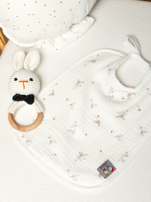 SEVIRA KIDS | Bavoir à nouer en gaze de coton Melody - Kiabi