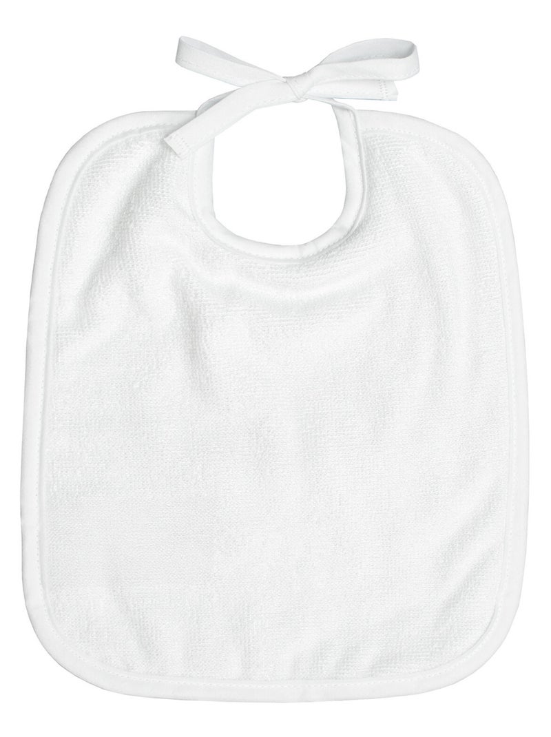 SEVIRA KIDS | Bavoir à nouer en gaze de coton Melody Blanc - Kiabi