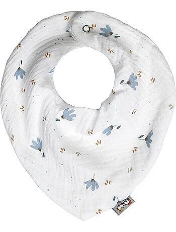 SEVIRA KIDS | Bavoir bandana en coton Bleuet
