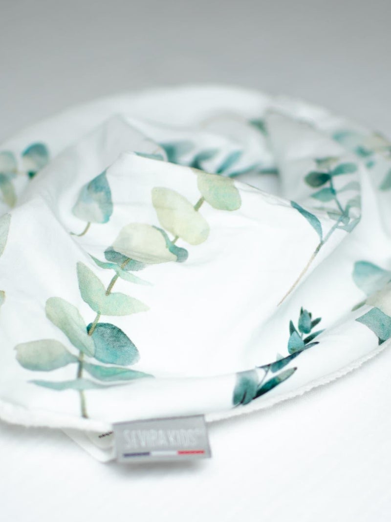 SEVIRA KIDS | Bavoir bandana en coton Eucalyptus Blanc - Kiabi