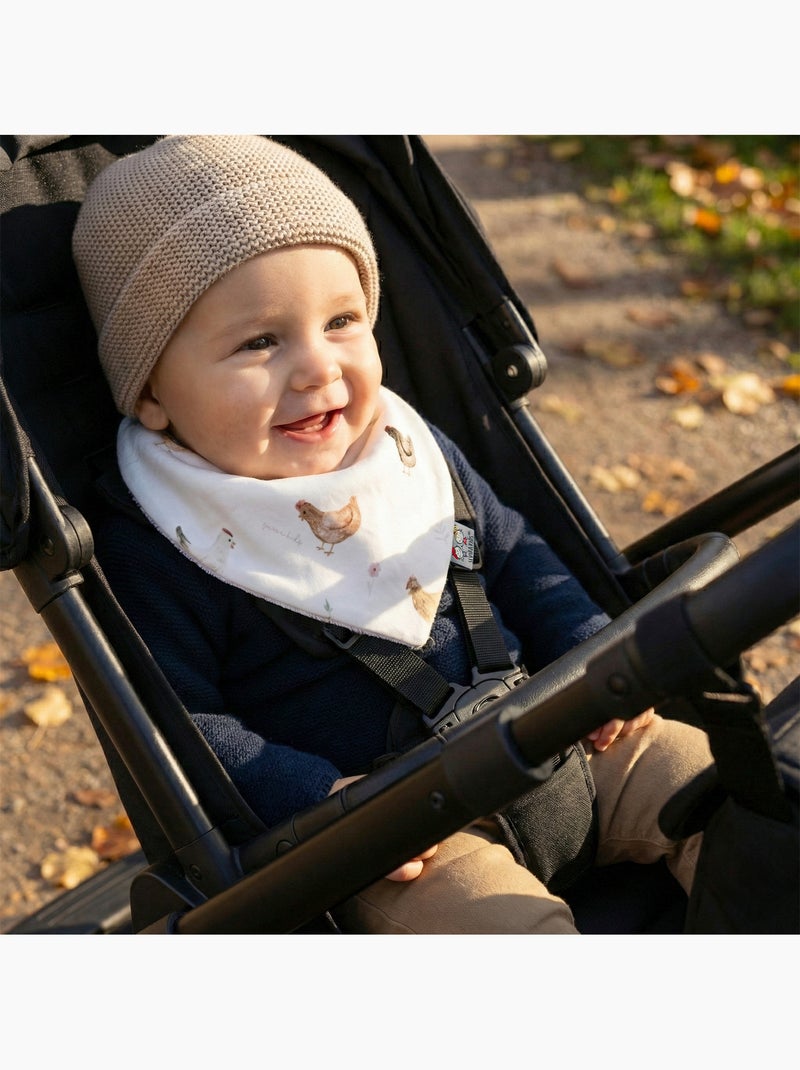 SEVIRA KIDS | Bavoir bandana en coton GALLINA Ecru - Kiabi