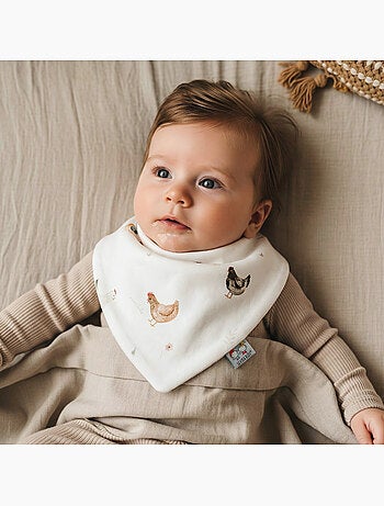 SEVIRA KIDS | Bavoir bandana en coton, GALLINA SEVIRA KIDS