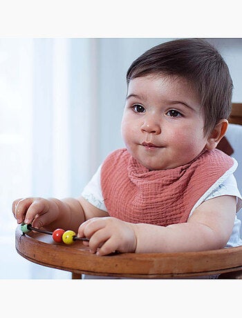 Sevira kids | bavoir bandana gaze de coton jeanne