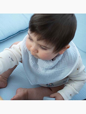 Sevira kids | bavoir bandana gaze de coton jeanne