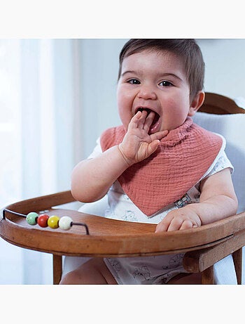 Sevira kids | bavoir bandana gaze de coton jeanne