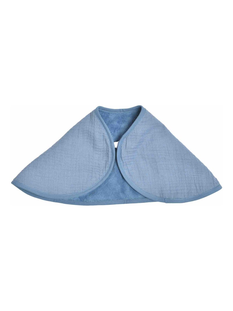 SEVIRA KIDS | Bavoir d'épaule en gaze de coton et bambou Bleu foncé - Kiabi