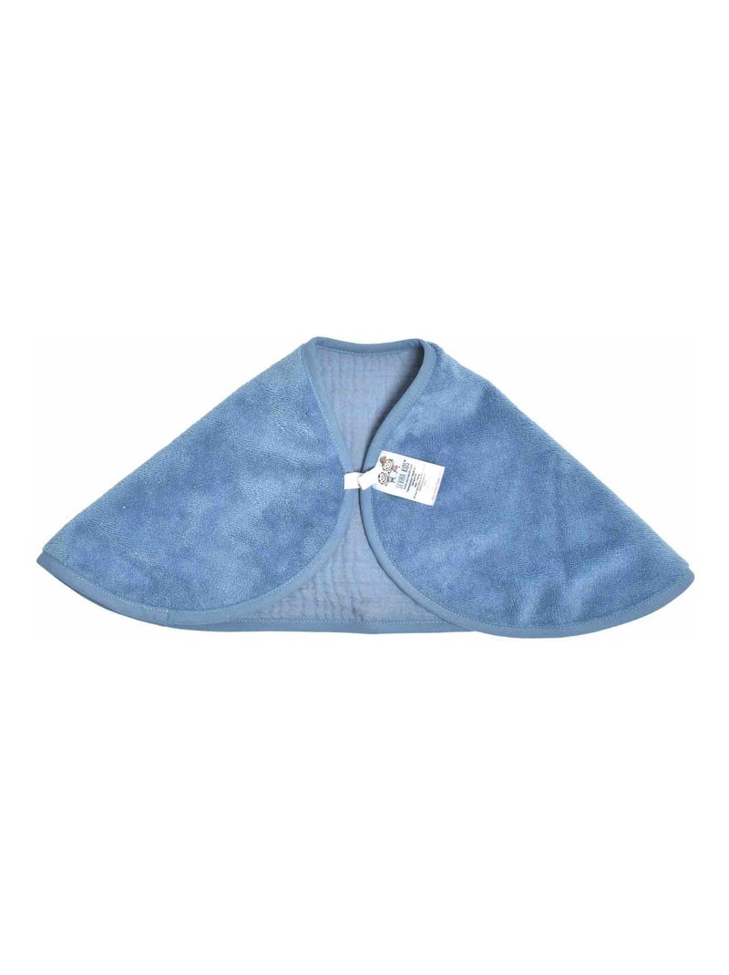 SEVIRA KIDS | Bavoir d'épaule en gaze de coton et bambou Bleu foncé - Kiabi