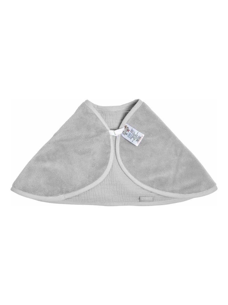 SEVIRA KIDS | Bavoir d'épaule en gaze de coton et bambou Gris - Kiabi