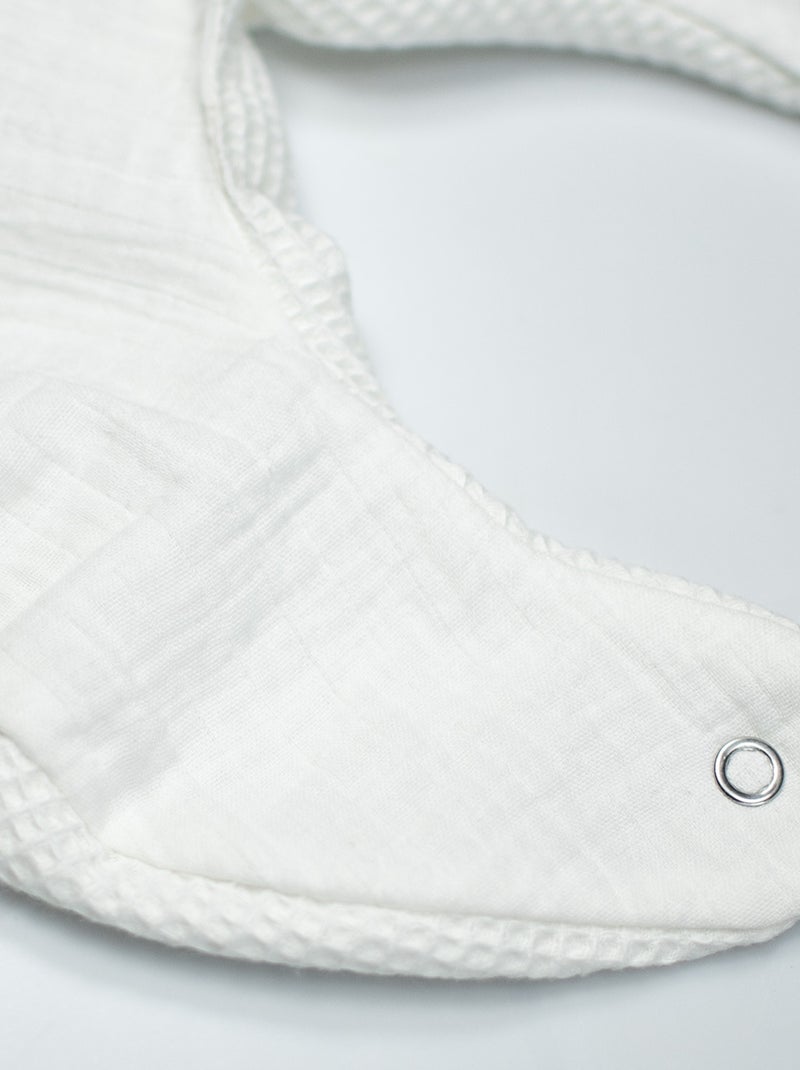 SEVIRA KIDS | Bavoir en coton nid d'abeille Ecru - Kiabi