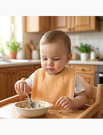 SEVIRA KIDS | Bavoir en gaze de coton Jeanne