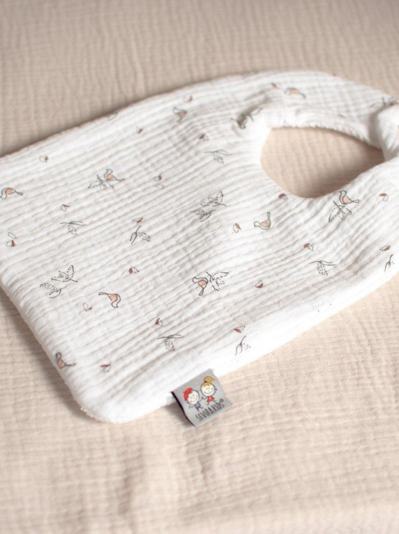 SEVIRA KIDS | Bavoir en gaze de coton Melody Blanc - Kiabi