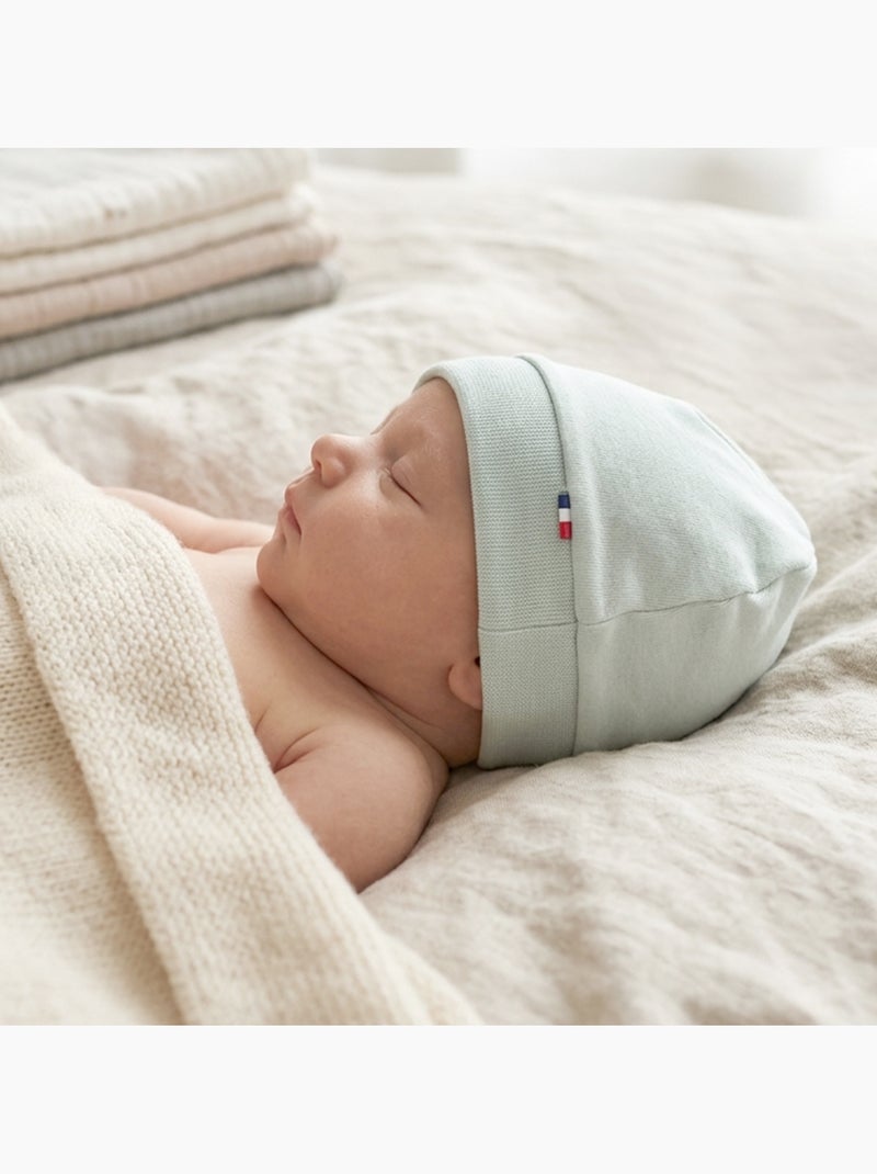Sevira kids | bonnet de naissance en coton ultra doux Vert - Kiabi