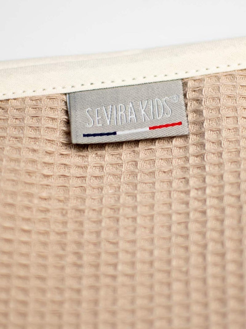 SEVIRA KIDS | Cape de bain bébé en coton nid d'abeille Beige - Kiabi