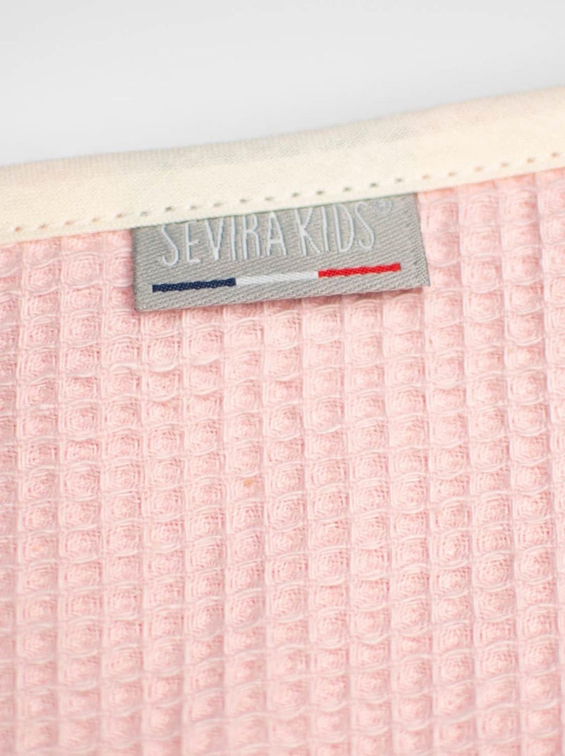 SEVIRA KIDS | Cape de bain bébé en coton nid d'abeille Rose - Kiabi