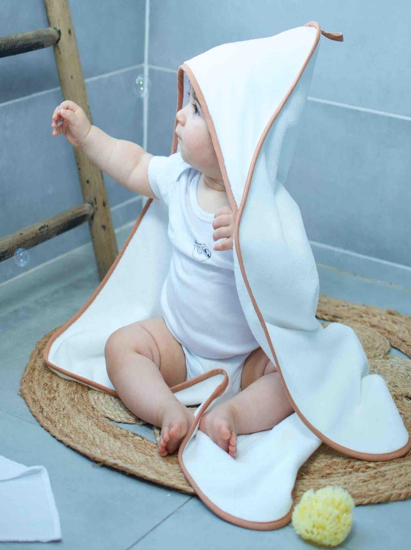 SEVIRA KIDS | Cape de bain en gaze de coton Jeanne Blanc - Kiabi