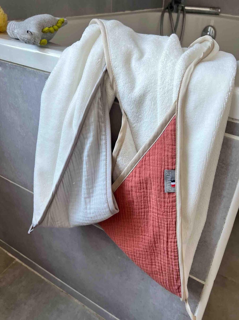 SEVIRA KIDS | Cape de bain en gaze de coton Jeanne Marron - Kiabi