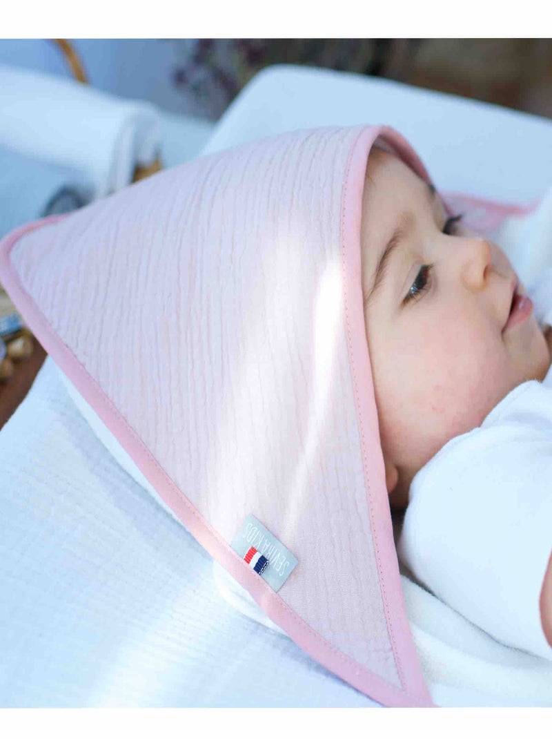 SEVIRA KIDS | Cape de bain en gaze de coton Jeanne Marron clair - Kiabi