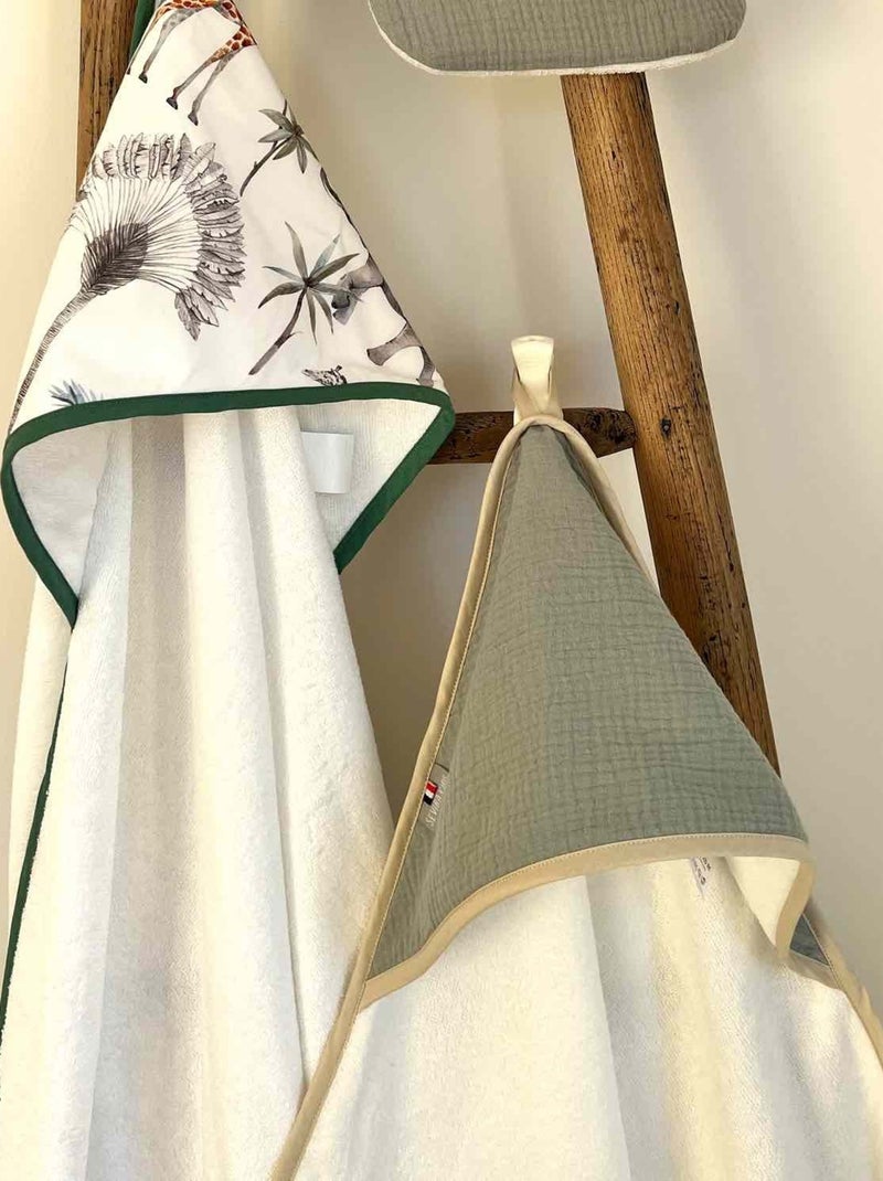 SEVIRA KIDS | Cape de bain en gaze de coton Jeanne Vert d'eau - Kiabi